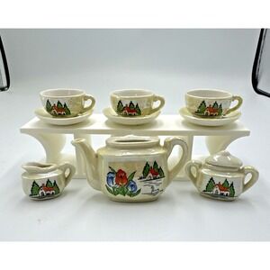 Vintage Miniature Tea Set Made in Japan Hand Painted 10 Pc